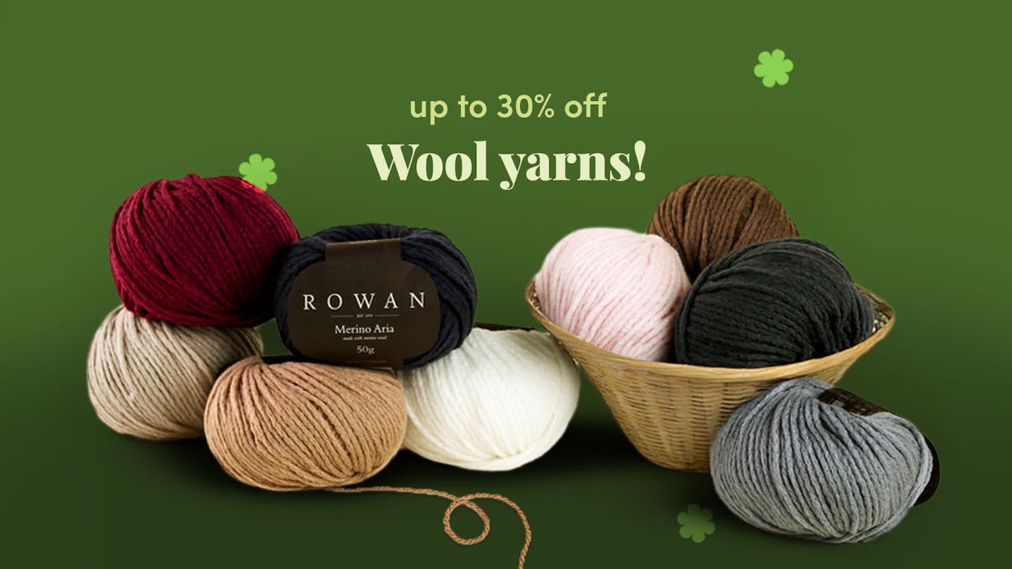 Save up to 30% on wool yarns!