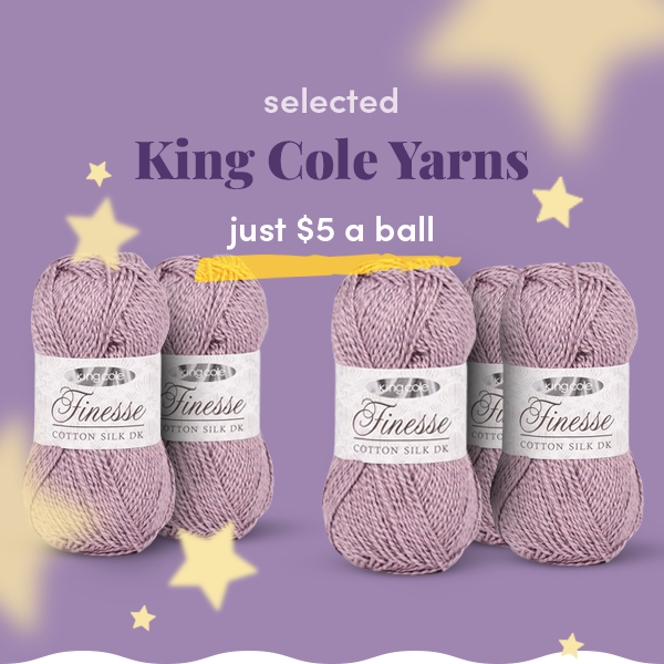 Select King Cole yarns for just $5 per ball!