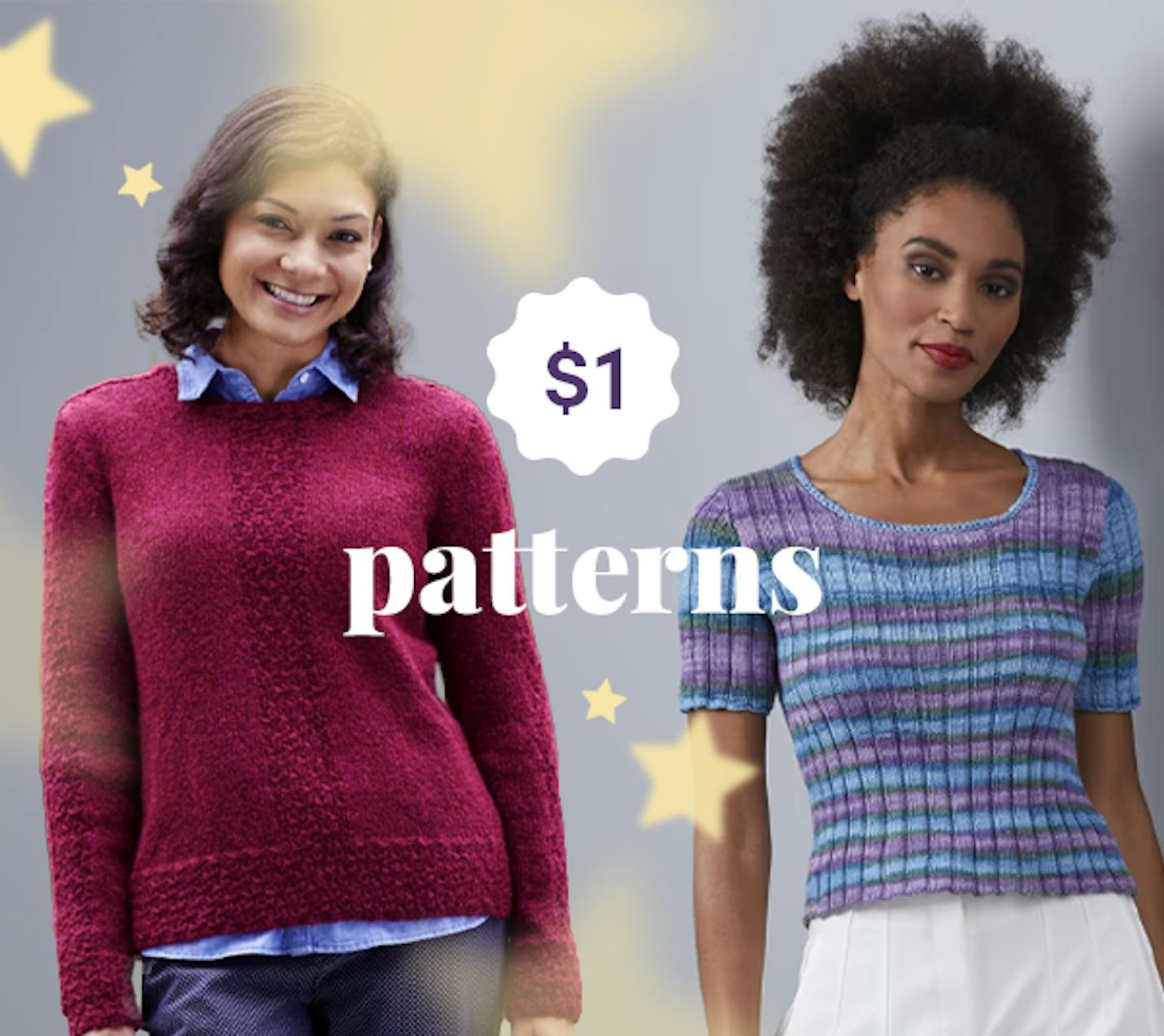 Shop selected patterns for $1!