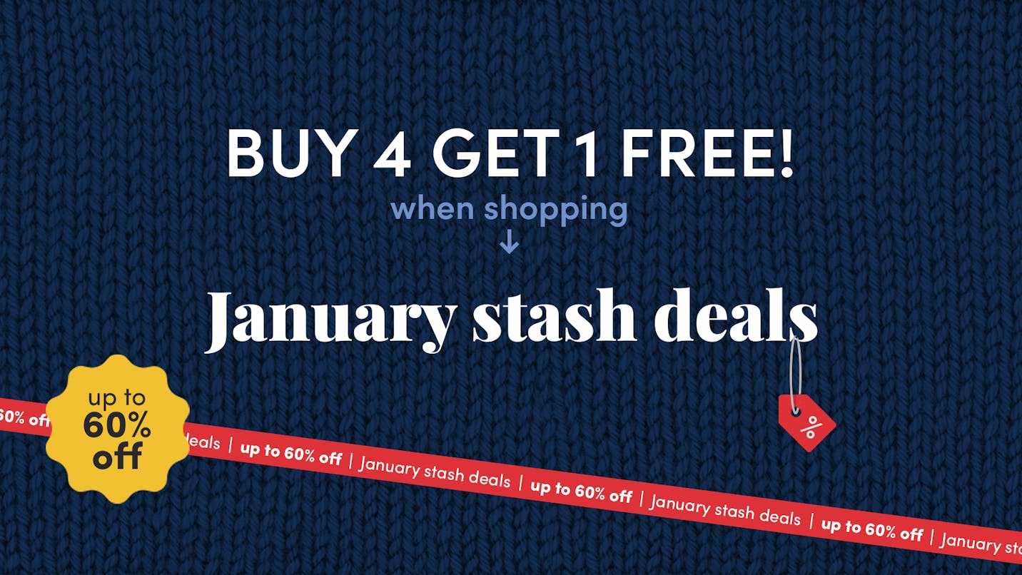 Buy 4, Get 1 FREE in January Stash Deals!