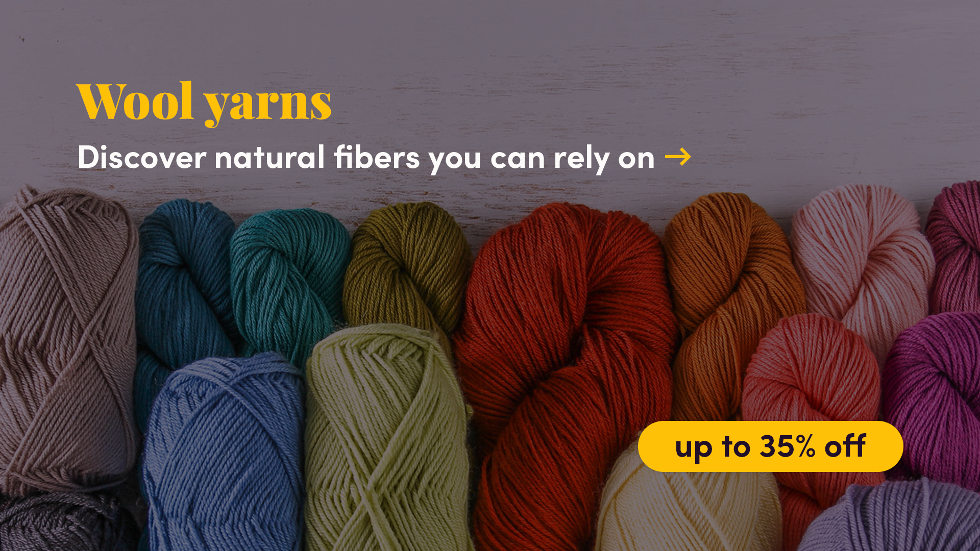 Save up to 35% on Wool Yarns!