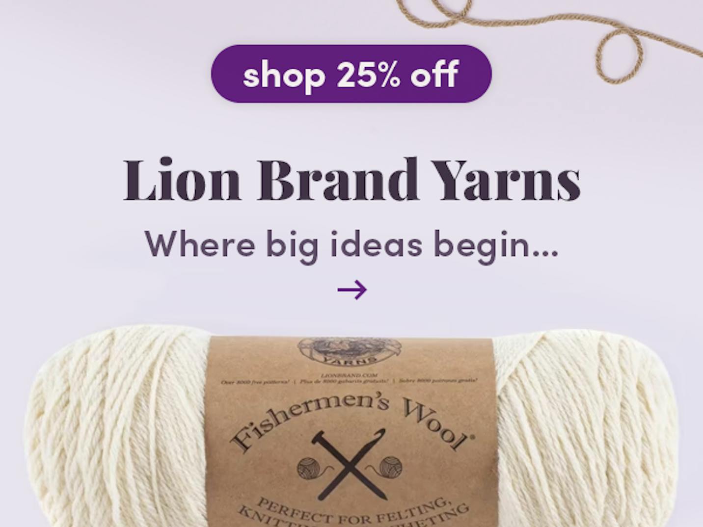 25% off Lion Brand