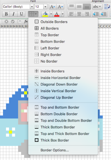 Outline your chart