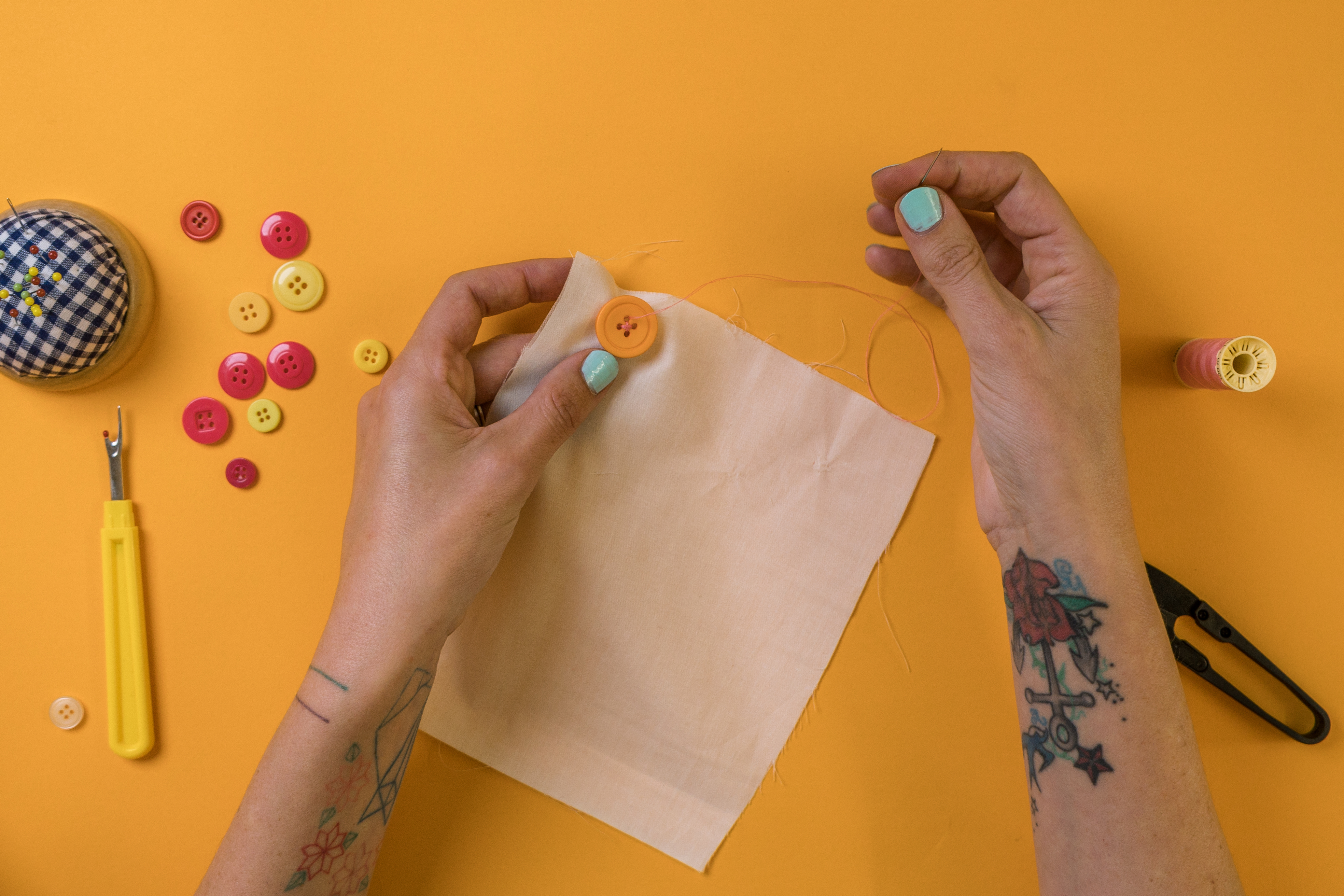 How to sew a button for beginner sewists