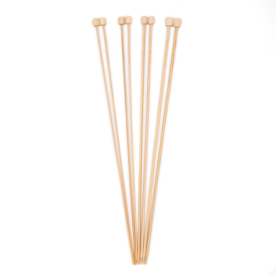 Clover Bamboo Single Point Needle 33cm (13in) (1 Pair)