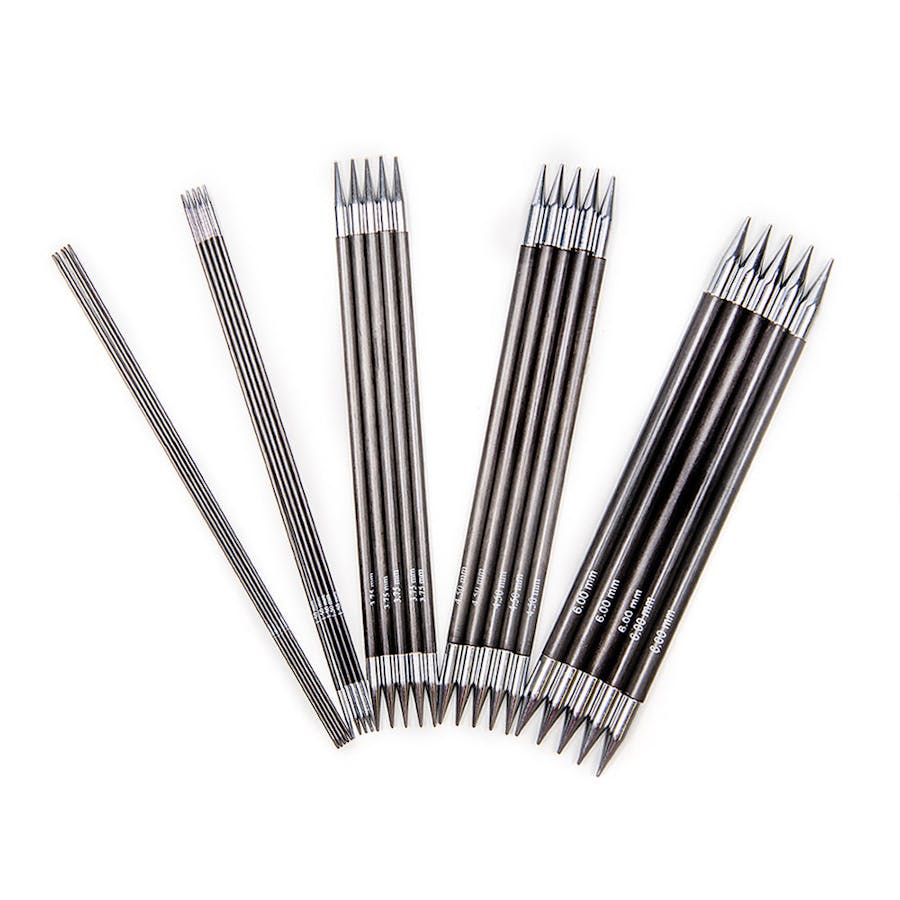 KnitPro Karbonz Double Point Needles 15cm (Set of 5)