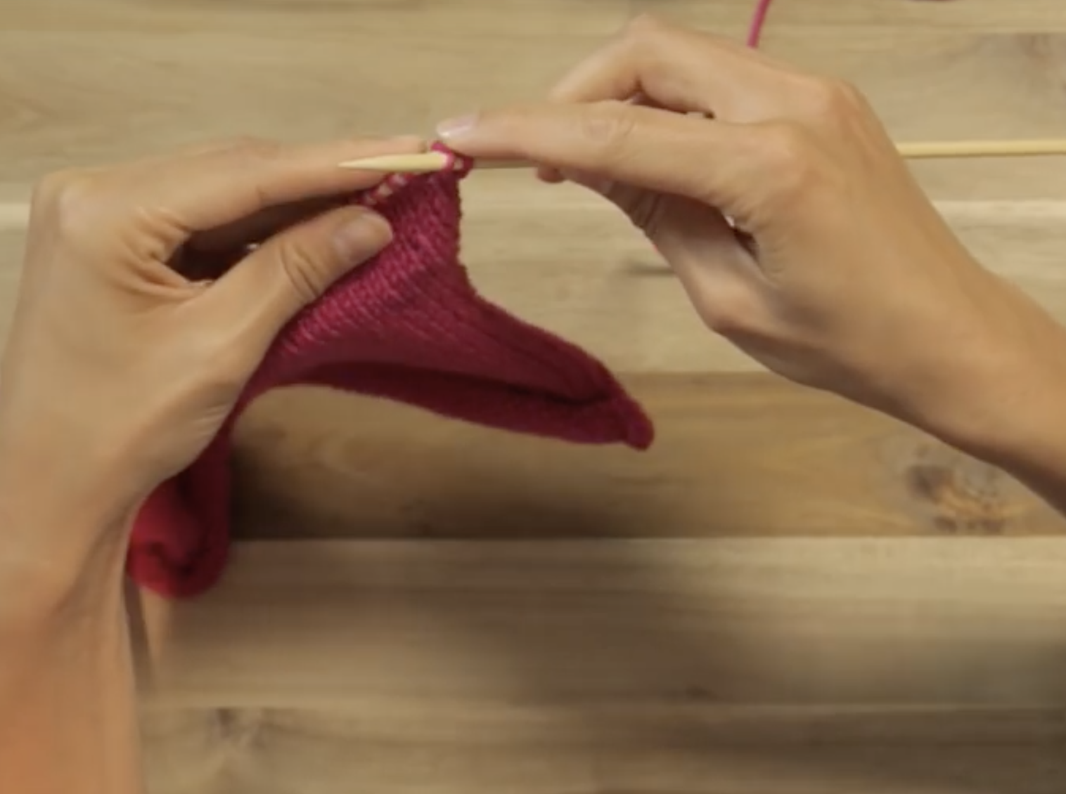 how to bind off step-by-step, knitting two stitches