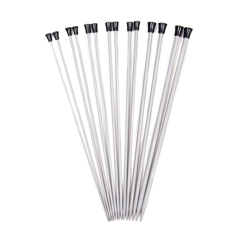 KnitPro Basix Aluminum Single Point Needles 25cm