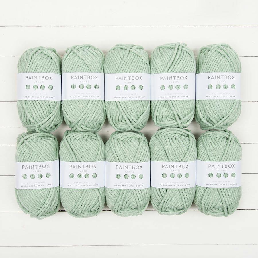 Paintbox Yarns WoolMix Super Chunky 10-ball multipack in Pistachio