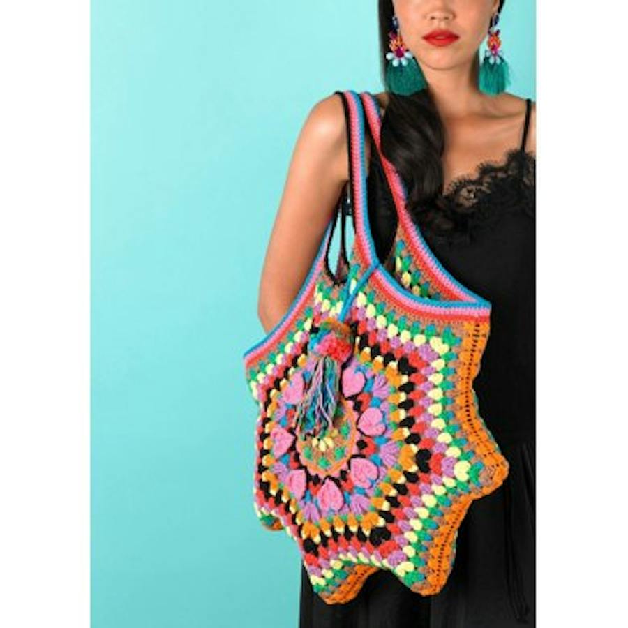 Passion Petal Tote - Free Bag Crochet Pattern For Women in Paintbox Yarns Cotton Aran