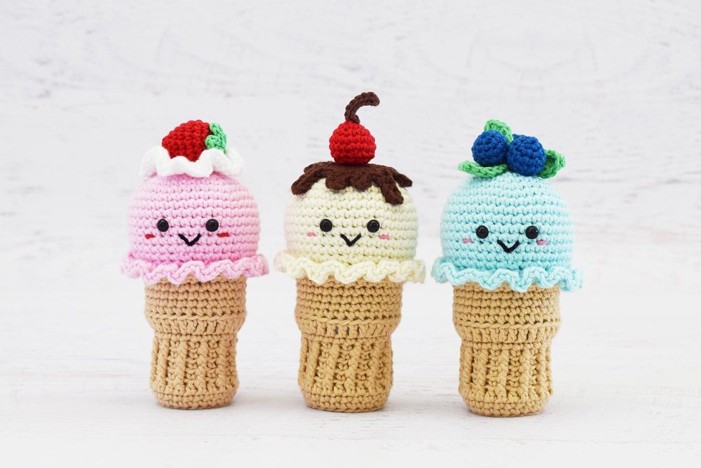 crochet amigurumi ice cream