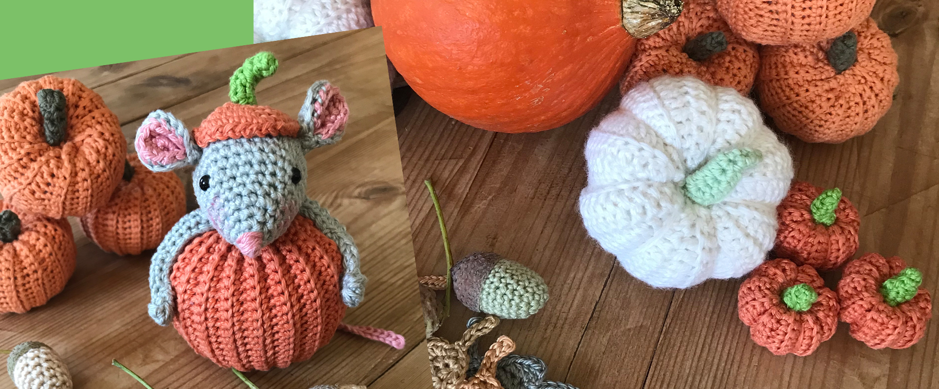 How to crochet a pumpkin and little baby boo pumpkins