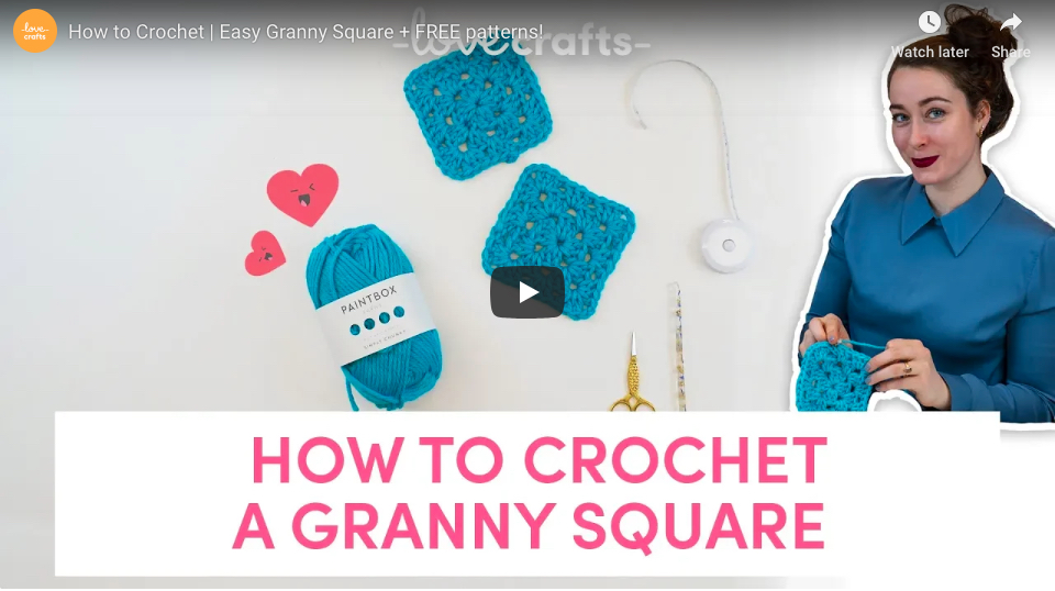How to crochet a granny square tutorial