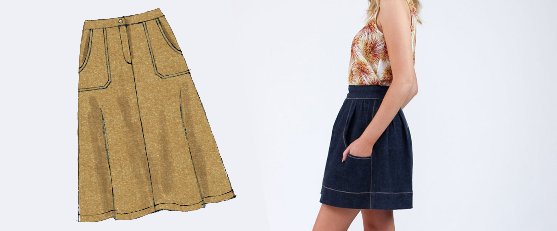 How to sew a skirt