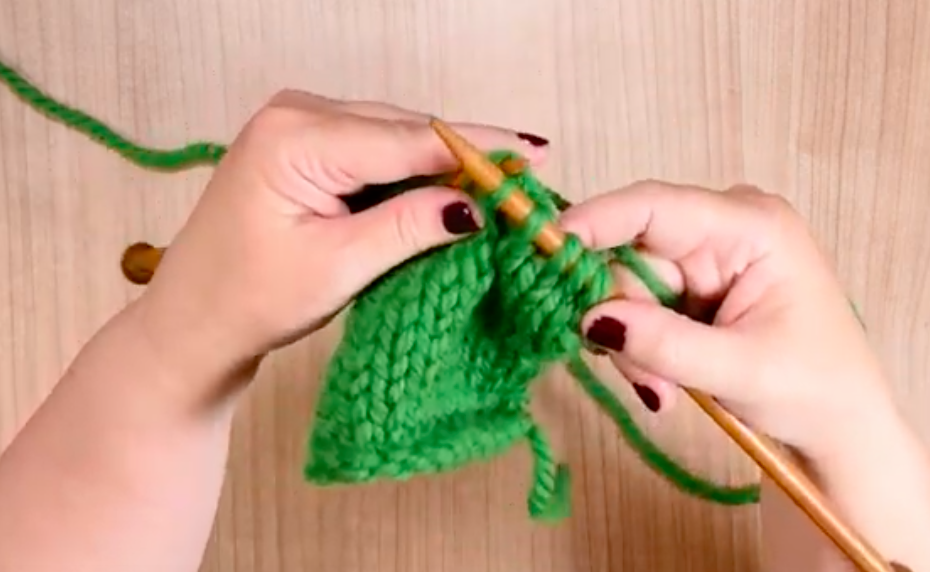ssk: knit together