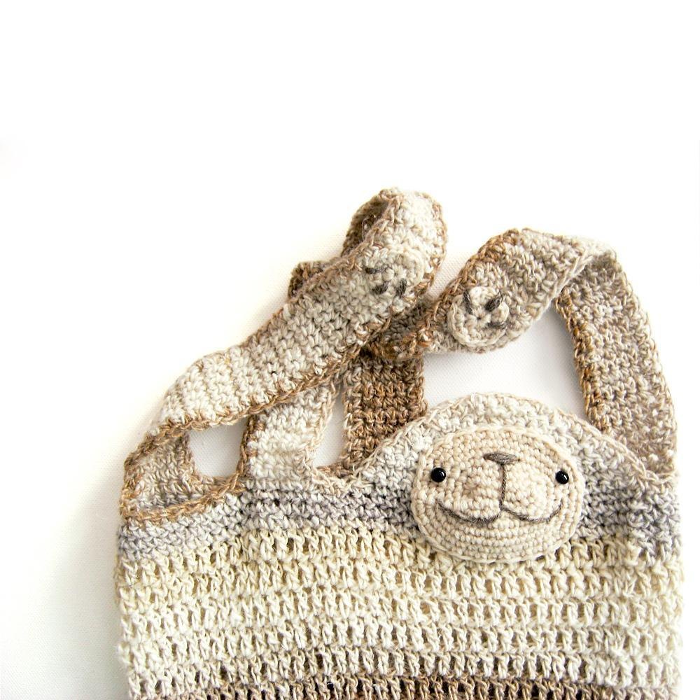 cedric the sloth shopper bag crochet pattern by Irene strange