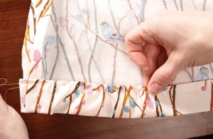 pulling up ease stitches