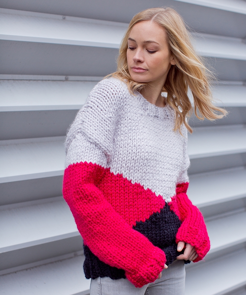 Sigrid Boxy Jumper - Knitting Pattern For Women in MillaMia Naturally Soft Super Chunky