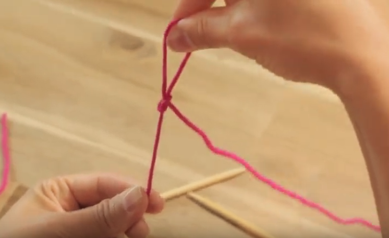 pull the yarn through to create your slip knot