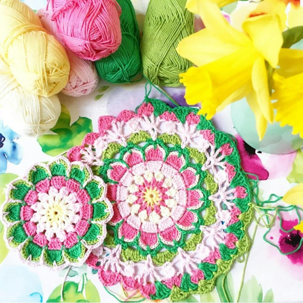 pretty petals mandala crochet pattern