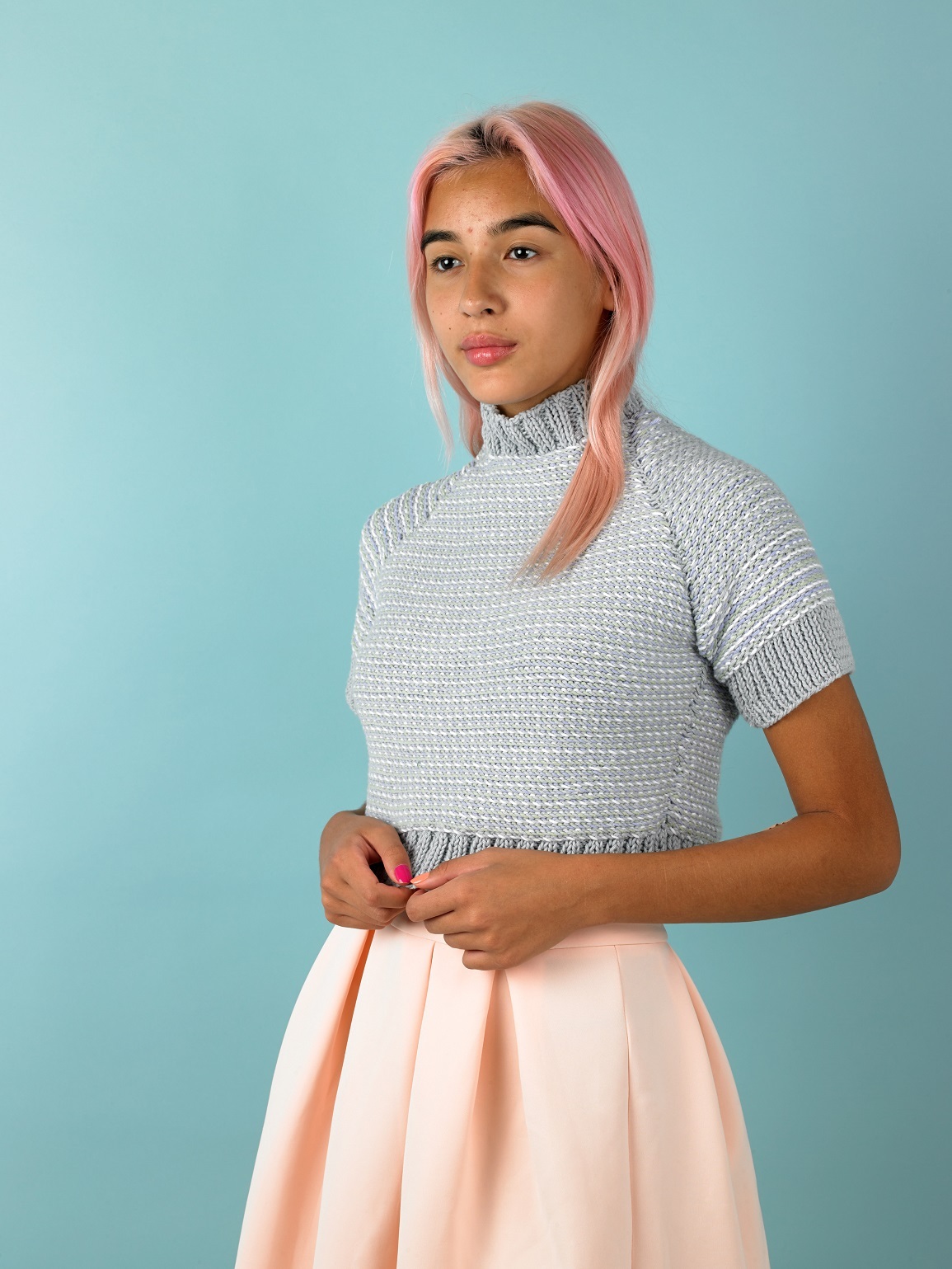 Sunbeam Short Sleeve Sweater in Paintbox Yarns Cotton Aran