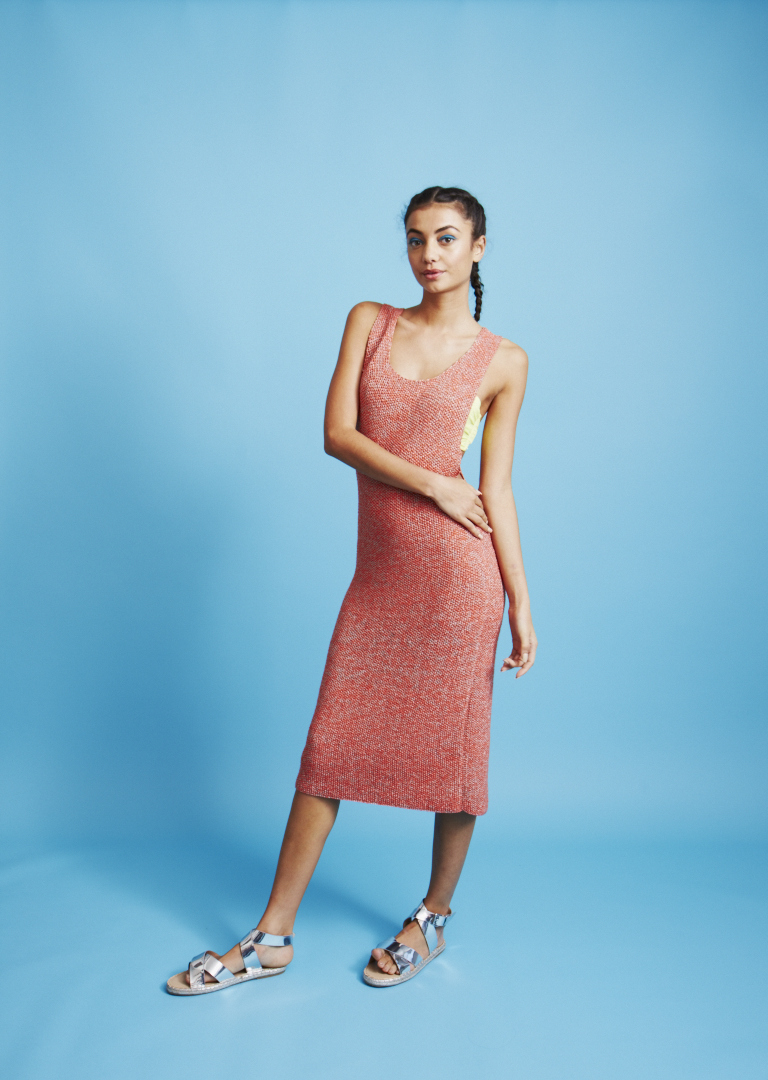 Midsummer Midi Dress - Free Knitting Pattern For Women in Paintbox Yarns Metallic DK