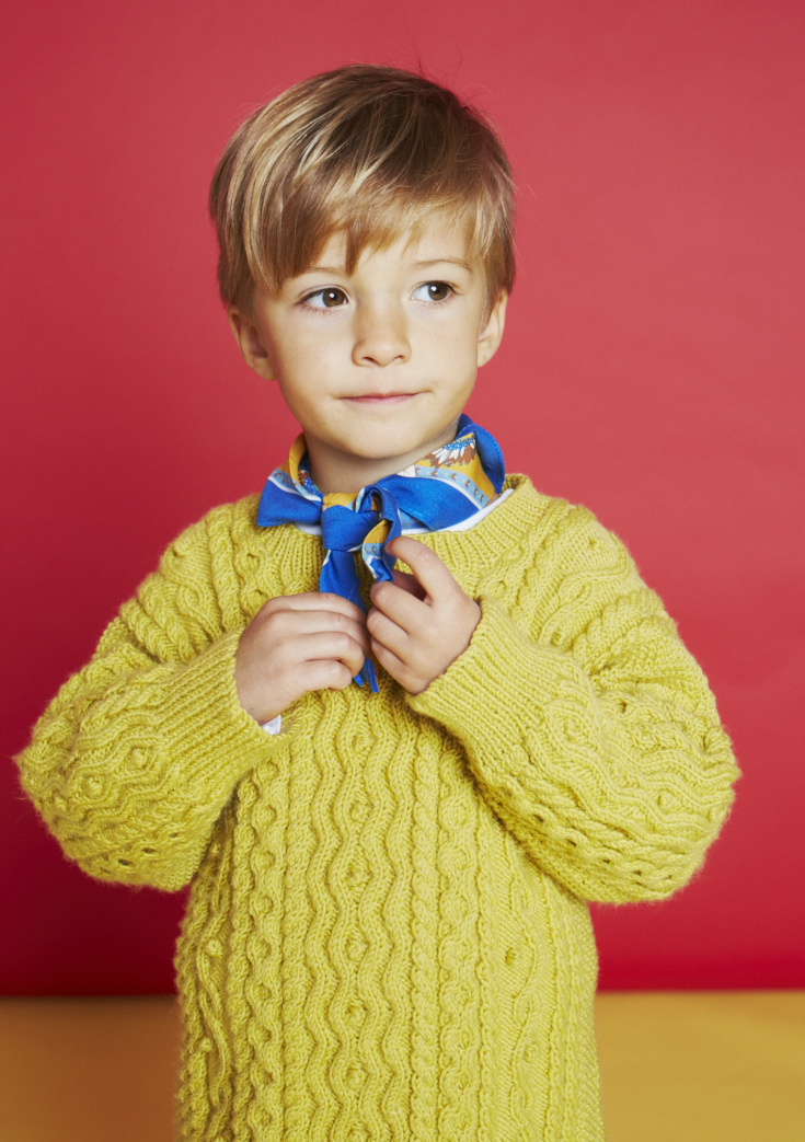 Ethan Jumper - Knitting Pattern For Kids in Debbie Bliss Baby Cashmerino