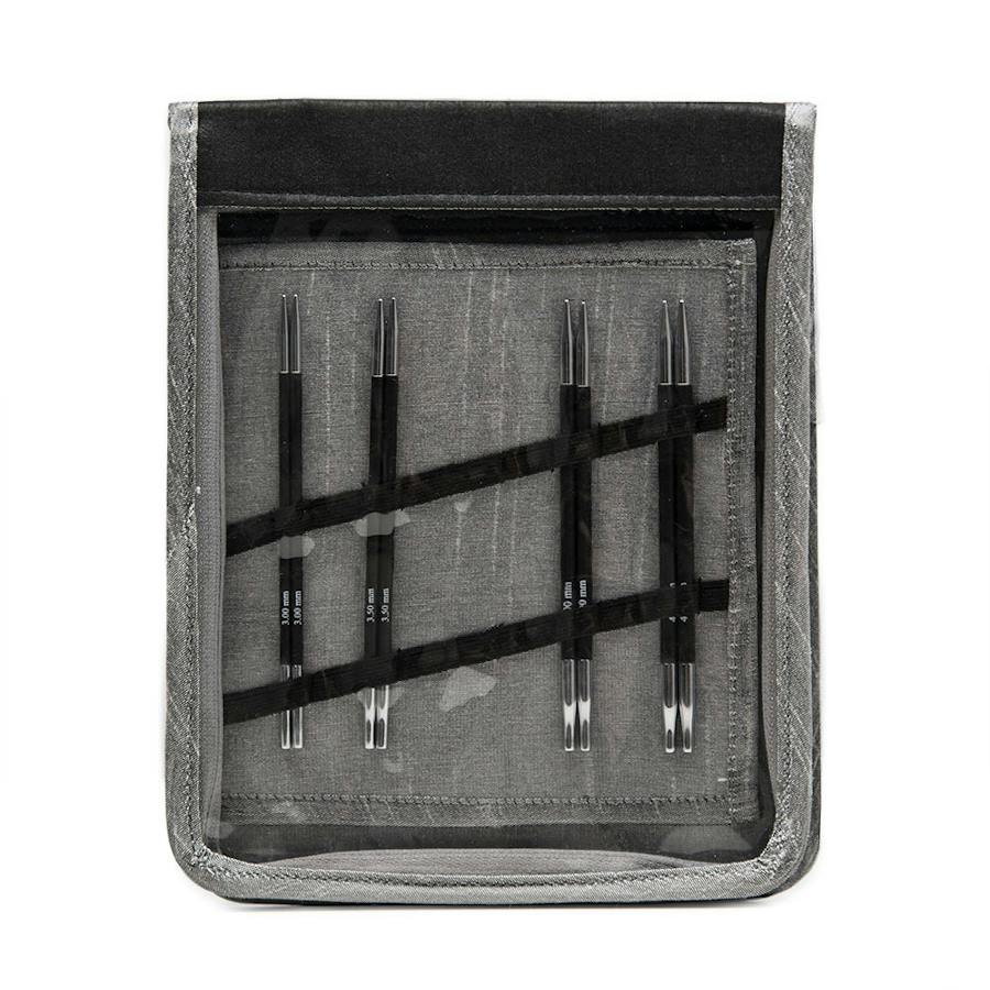 KnitPro Karbonz Interchangeable Needle Tips (Starter Set of 4)