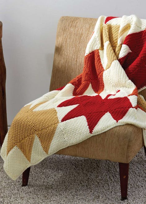 Autumn crochet afghan blanket