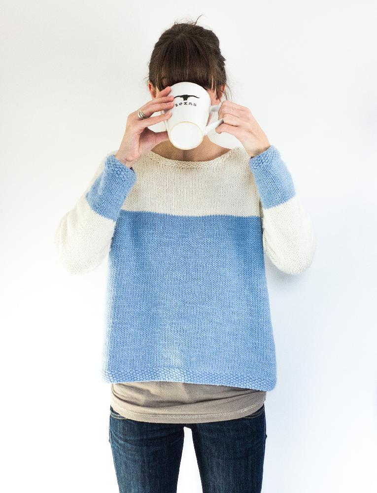 Baby Blue Sweater by Anna Ravenscroft