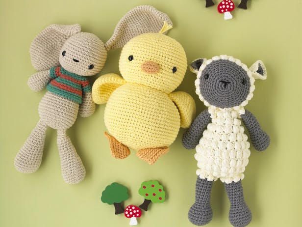Make the cutest sheep, chick & bunny  toys