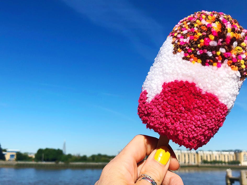 Adorable Pompom Ice Blocks