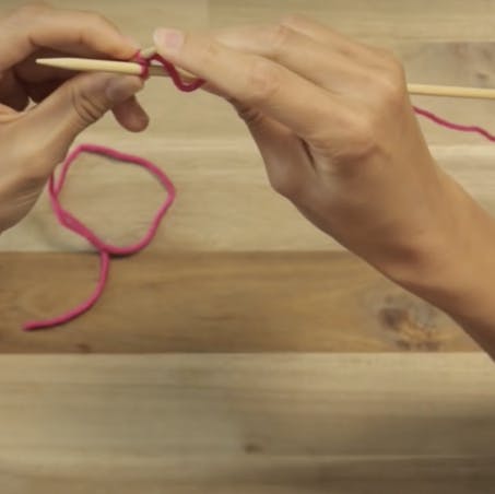 slip off the stitch to complete knit stitch