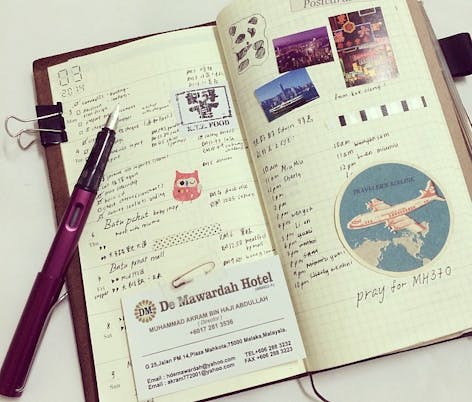 travel scrapbook layout
