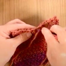 Crochet fish - stitch along the side - step 1