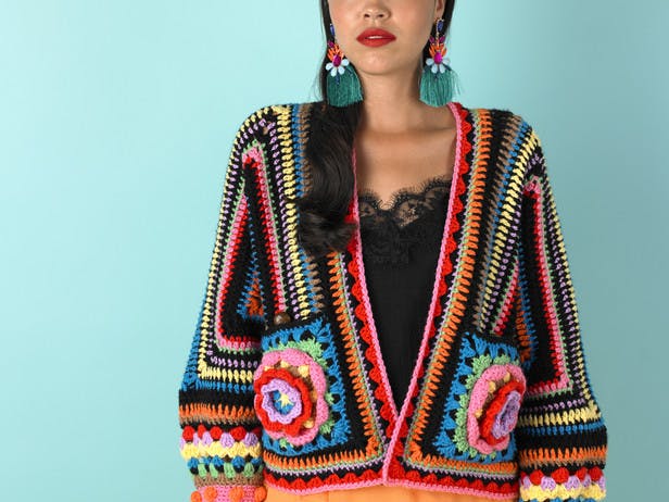 Blooming Bomber Jacket - Free Crochet Pattern For Women in Paintbox Yarns Simply Aran