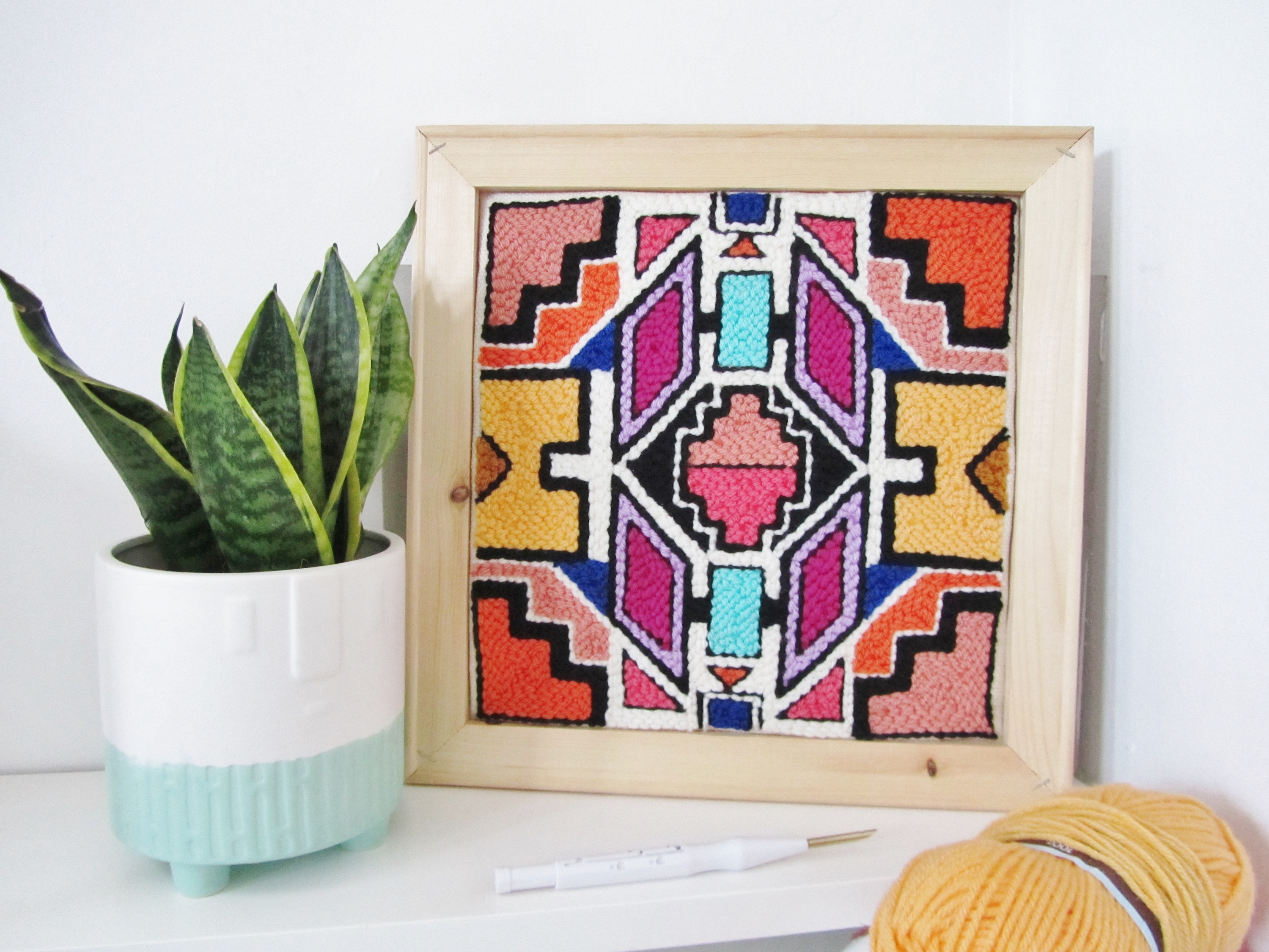 Gorgeous geometric punch needle tutorial