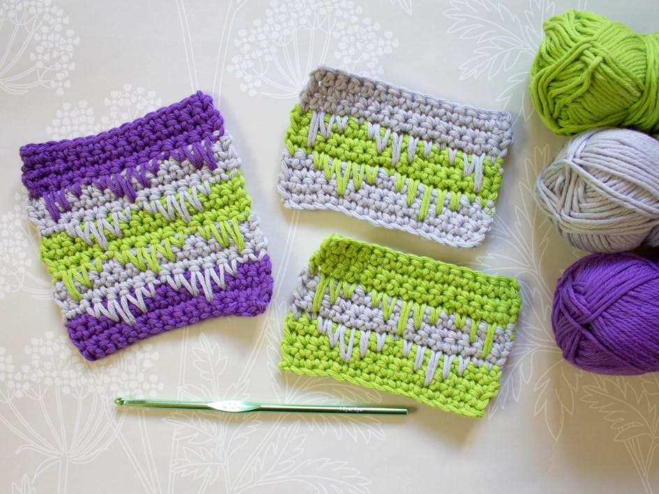 How to crochet the spike stitch