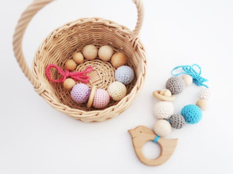 Spring Themed Crochet Beads Bracelet