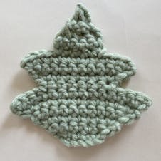 Crochet pumpkin leaf 2
