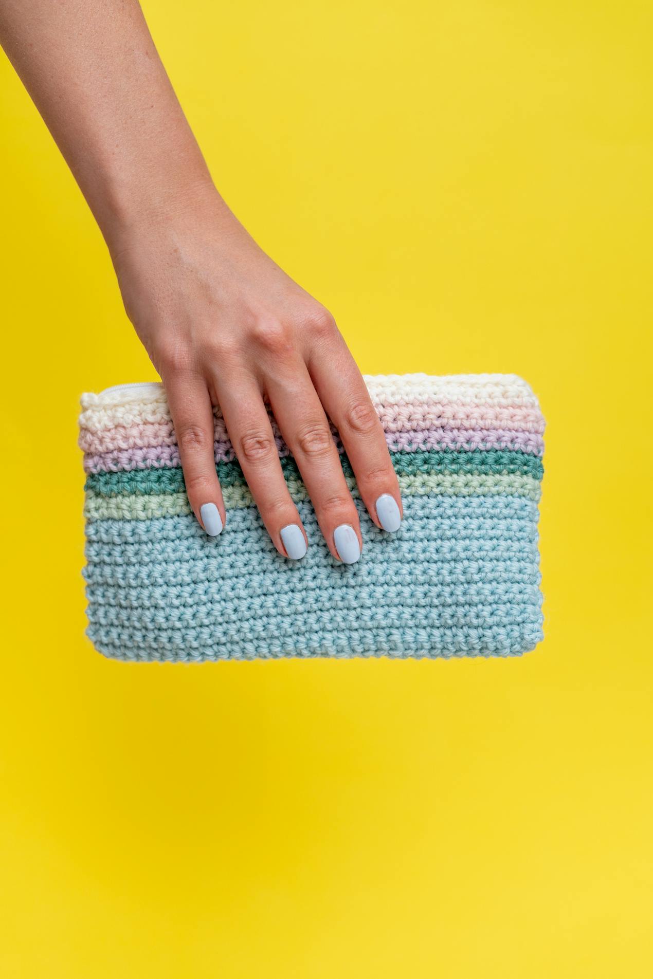 Paintbox Wool Worsted clutch bag