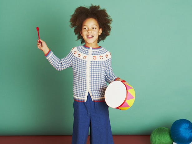 Nora Cardigan - Knitting Pattern For Kids in Debbie Bliss Baby Cashmerino