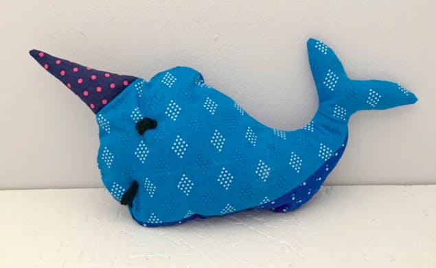 Mini narwhal sewing project