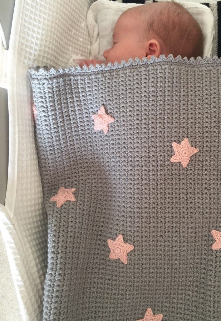 Your finished star crochet baby blanket