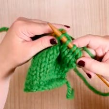 ssk: knit together