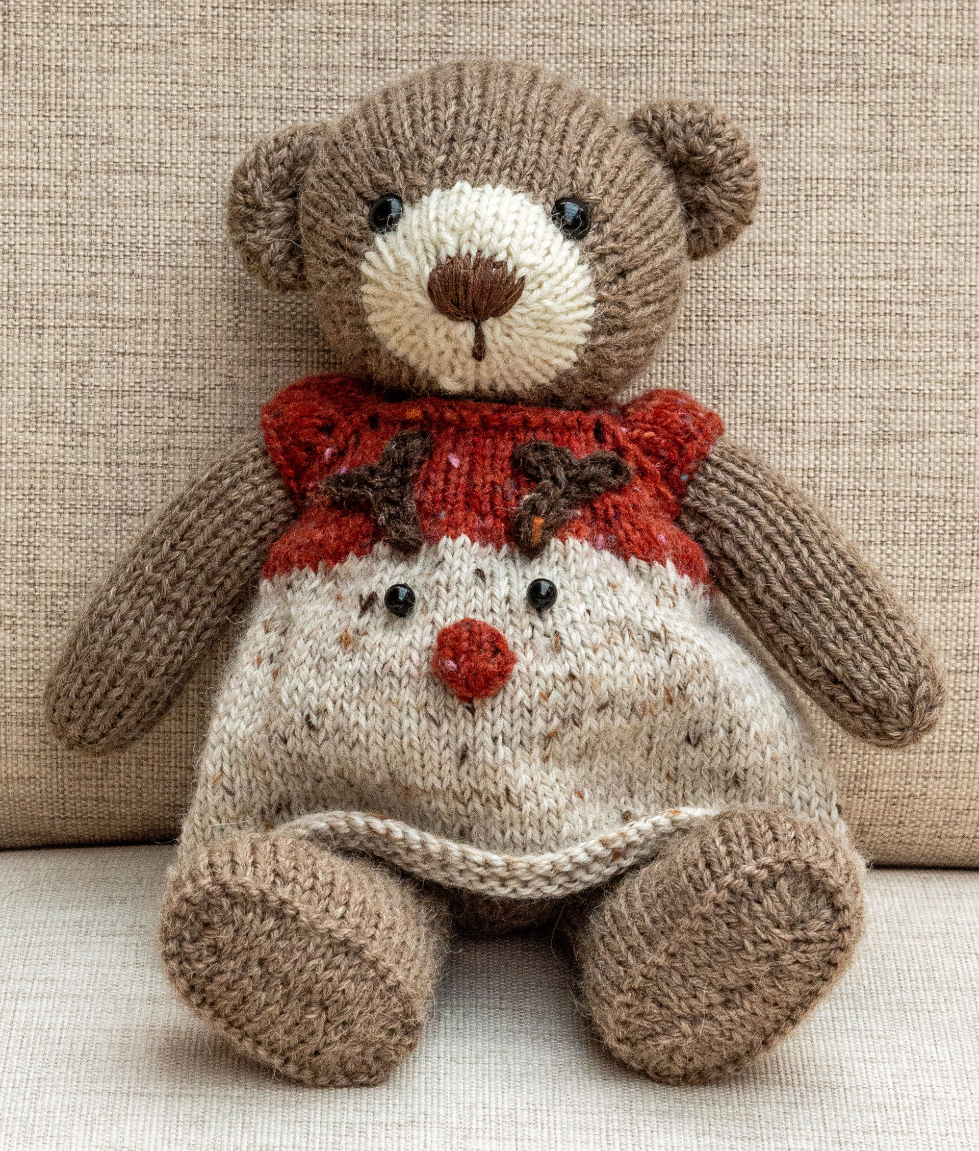 knit christmas bear