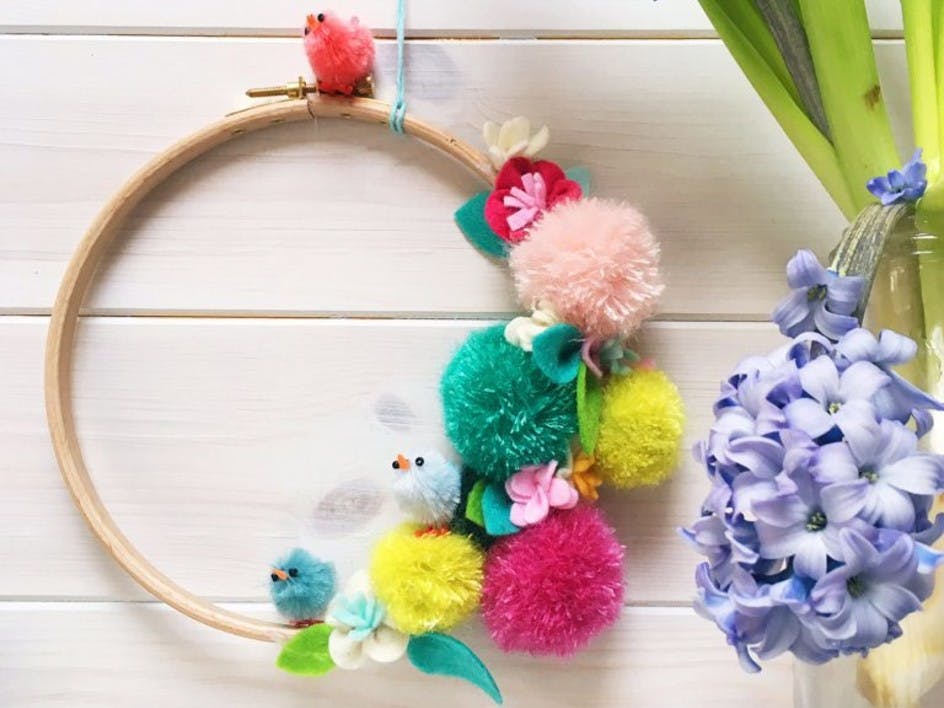 sew yeah easter springtime wreath