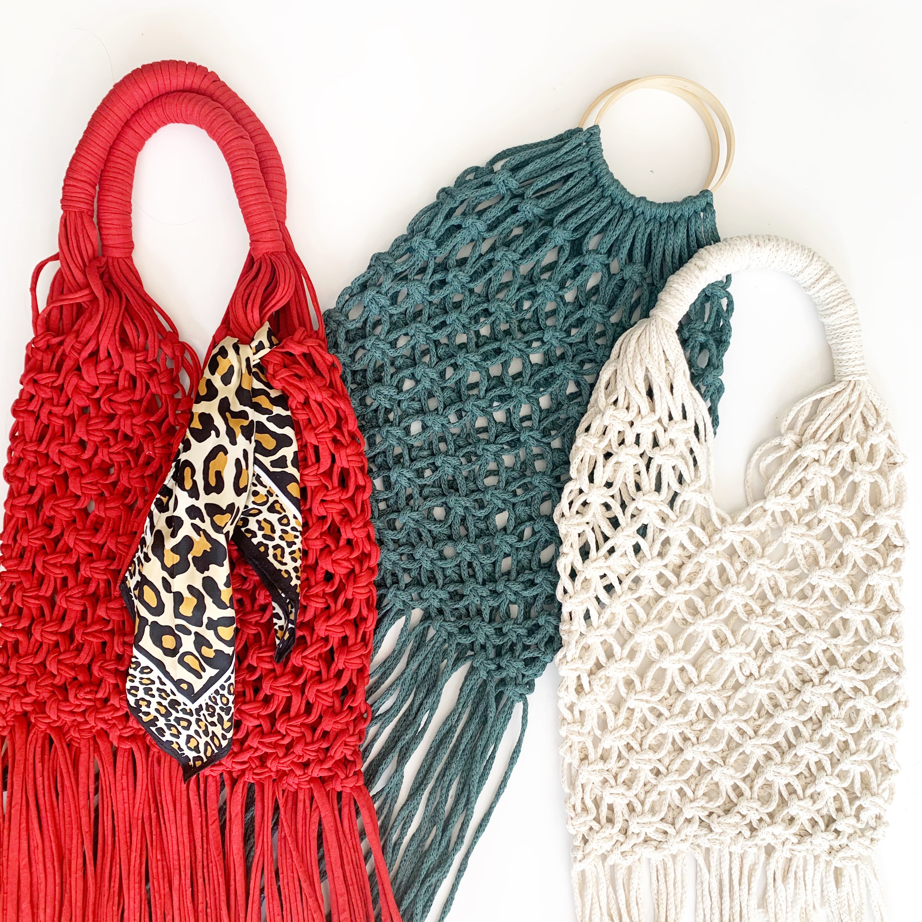 DIY macrame market bag 