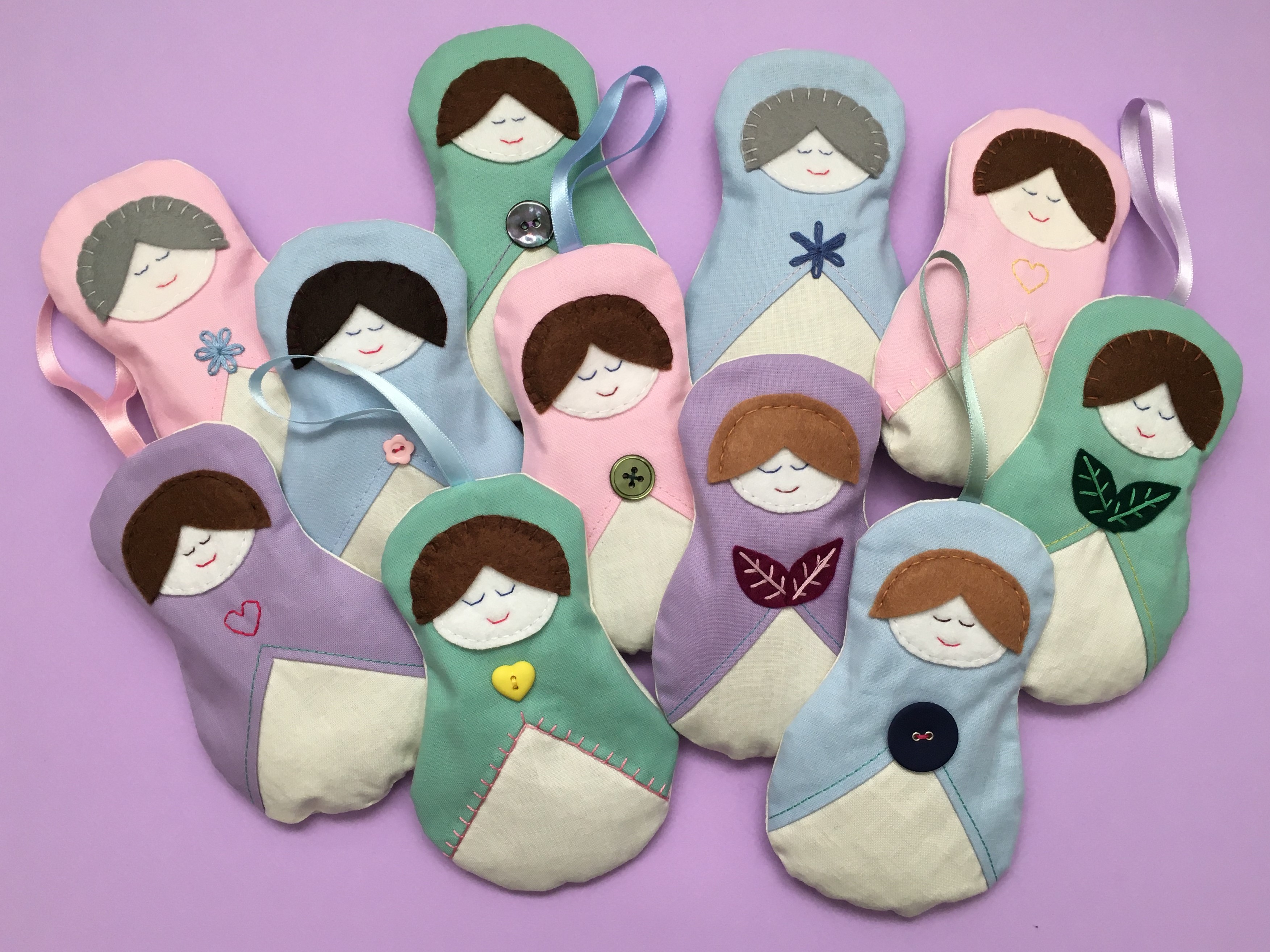handmade Russian doll lavender sachets 