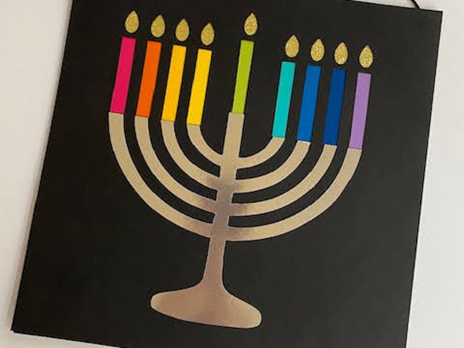 Make a perfect paper menorah for Hanukkah